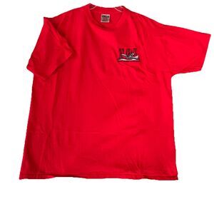 Vintage Double Stitch T by Oneita XL Mens “ 767 Boeing Defense Space Group” Red